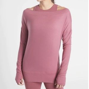 Athleta Studio Barre Sweater In Eros Pink